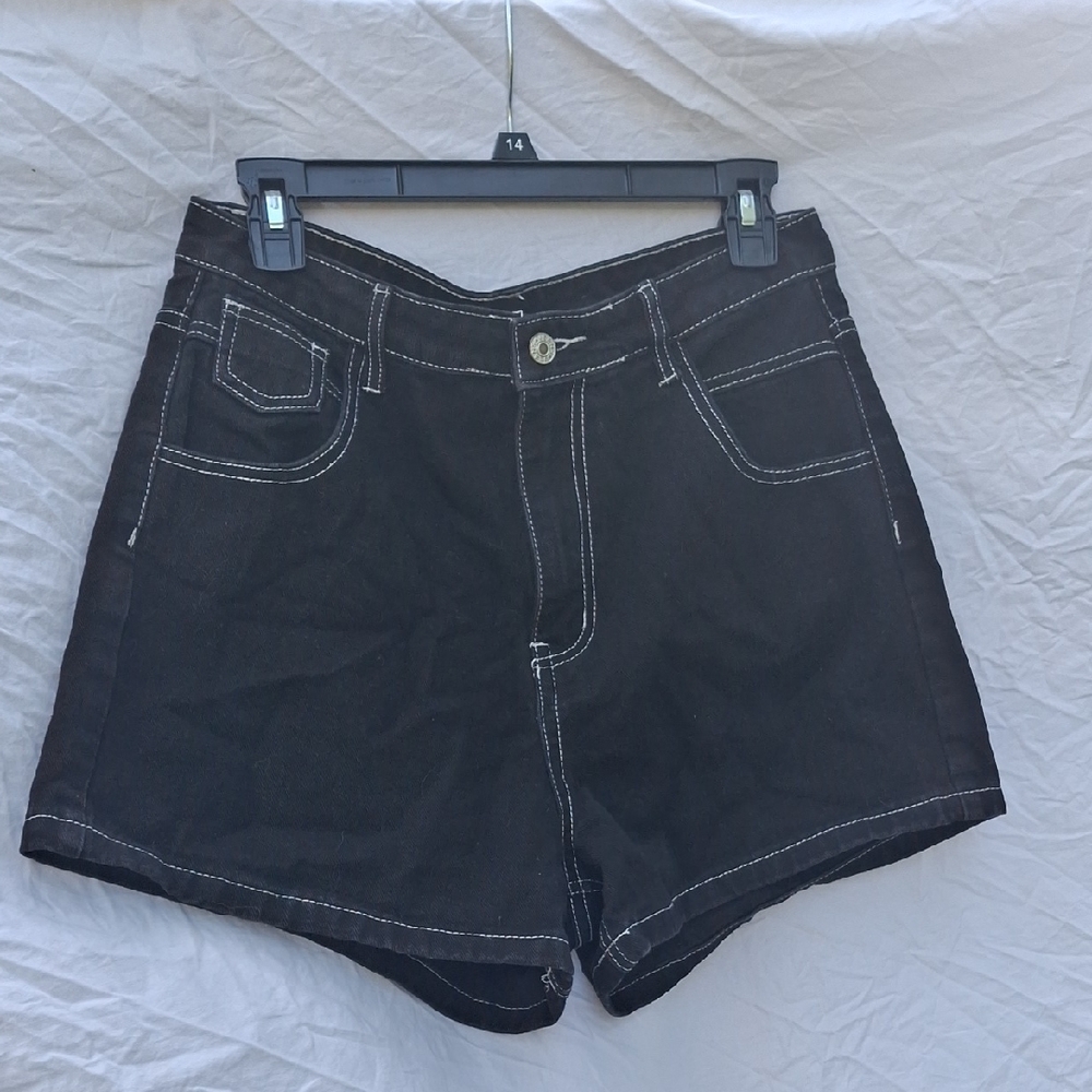 Black Denim Shorts